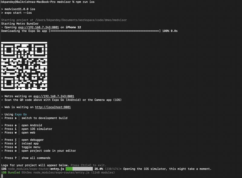 npm run ios