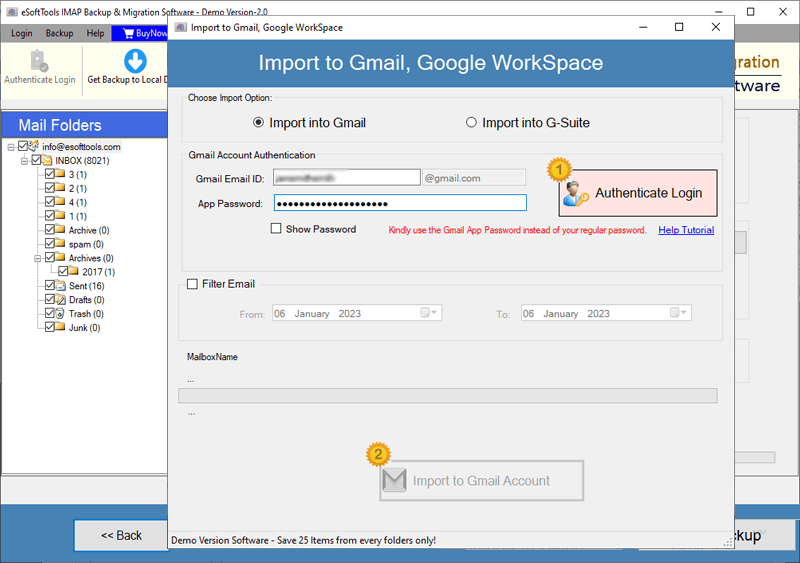 Migrate IMAG emails to Gmail/GoogleWorkshop