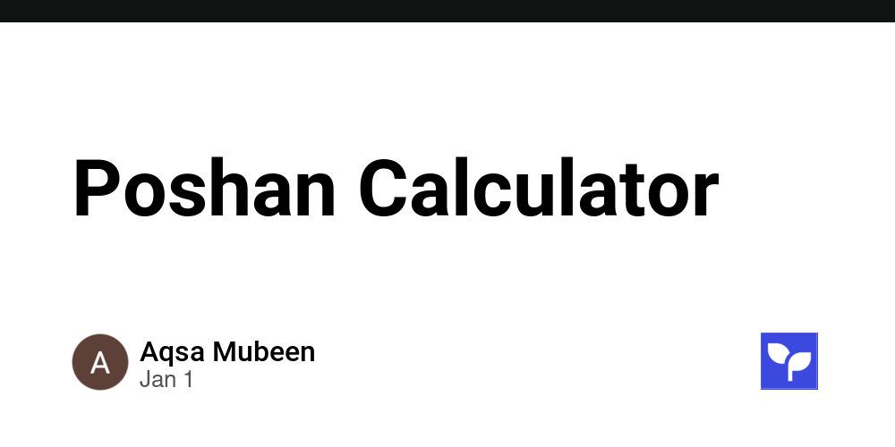 Poshan Calculator Goglides Dev 🌱