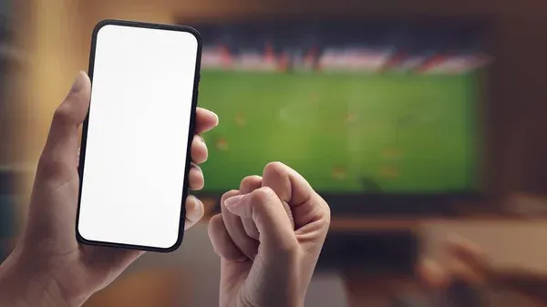 Live Play Betting Woman Betting Home Winning Pov Shot — Stock Photo, Image