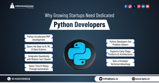 Cover image for Why Growing Startups Need Dedicated Python Developers Boost Startup Growth