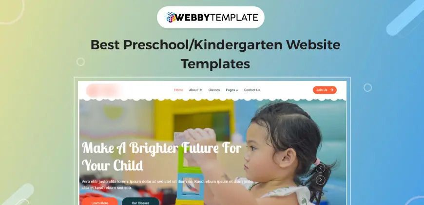 Cover image for Top 5 Preschool/Kindergarten Website Templates and Themes