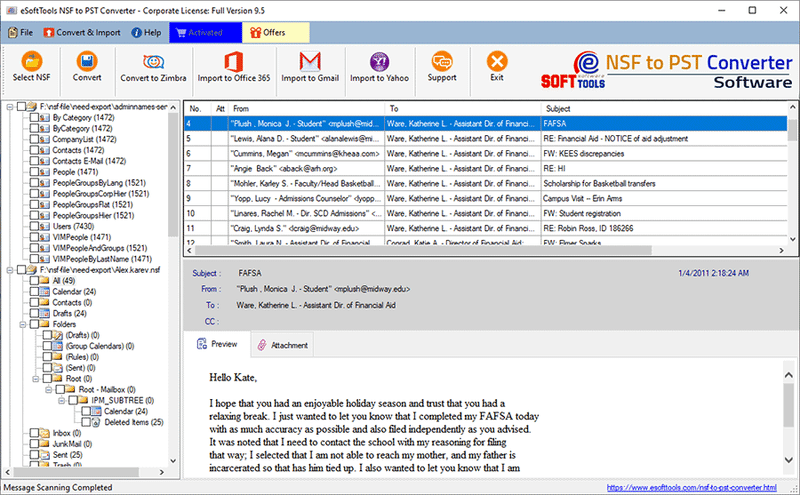 Lotus Notes to Outlook Converter - eSoftTools