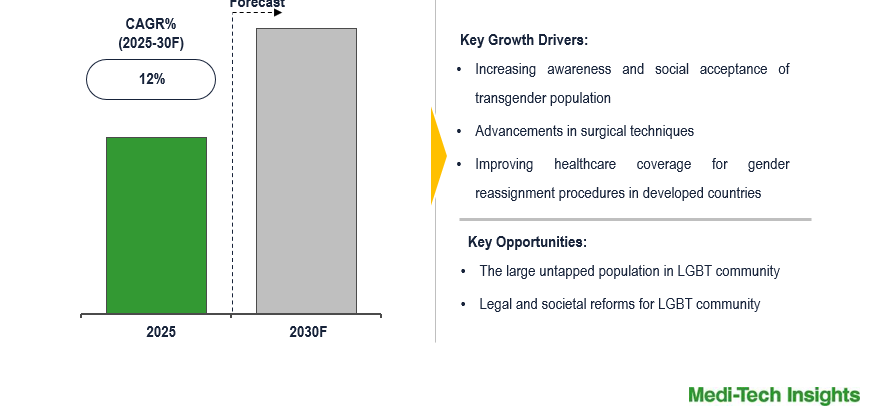 Cover image for Gender Reassignment Surgery Market Key Insights: 12% CAGR Growth, Future Scope, and Trends 2030