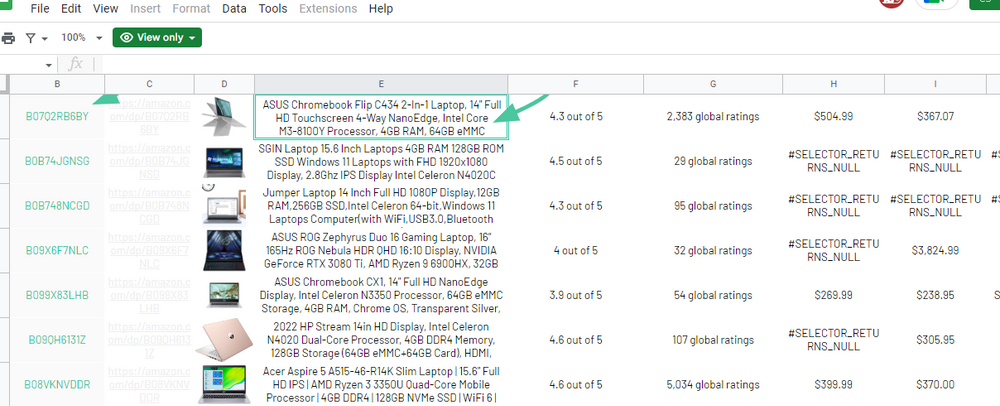 Cover image for Amazon | Web scraping in Google Sheets