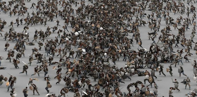 Battle scene from The Lord Of The Rings